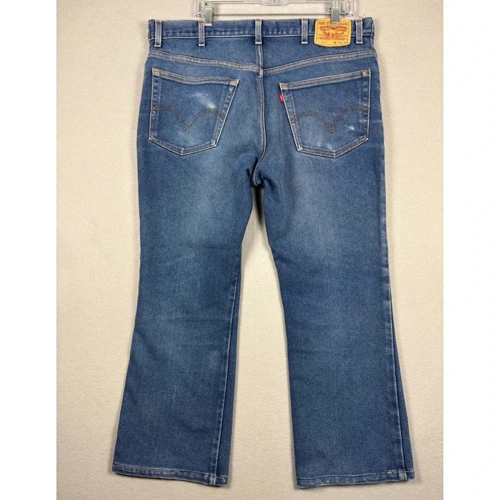 Levis 517 Boot Cut Jeans 5 Pocket Denim 40x28 Blue Wash Y2K